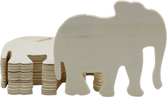 Two beige elephant-shaped objects on a white background