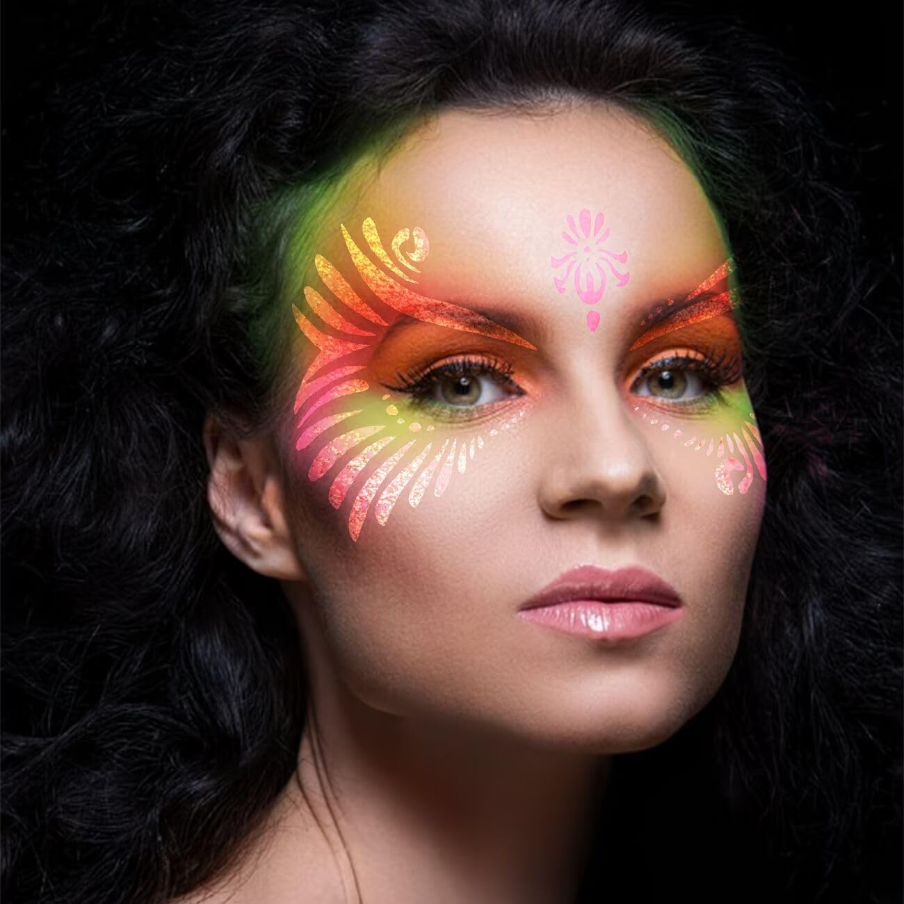 reusable airbrush face painting stencil kit