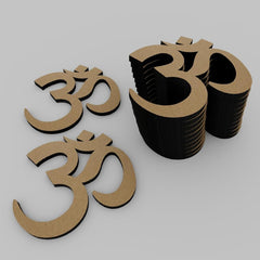 Stacked cardboard letters '3' on a light gray background