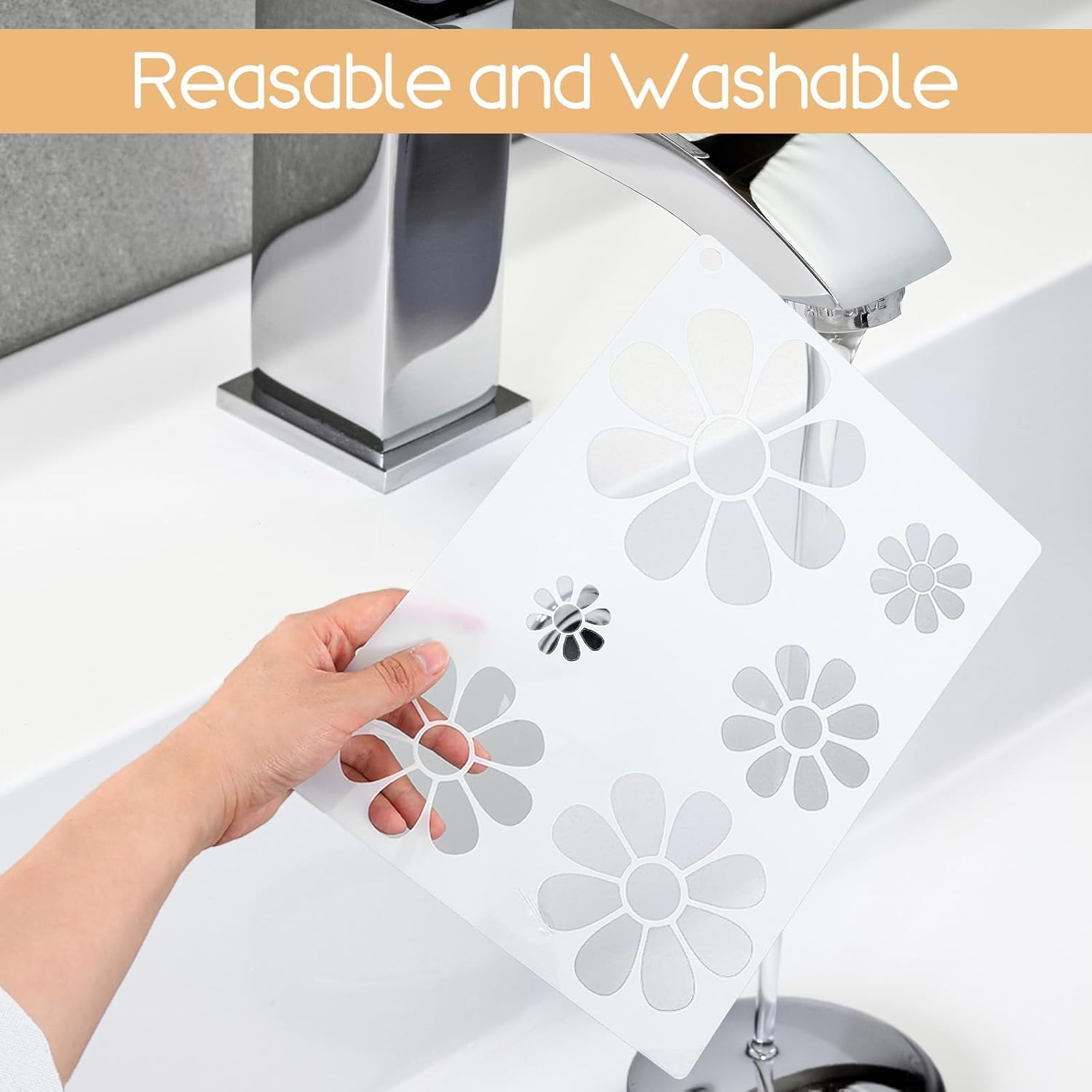 reusable daisy stencil for diy crafts