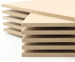 Stack of cardboard sheets on a white background
