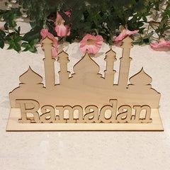 Cliths Wooden Ramadan Decoration Set Eid Table Decor & DIY Craft for Kids Islamic Decorations Ramadan Mubarak Gift
