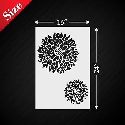 reusable floral stencil for home decor