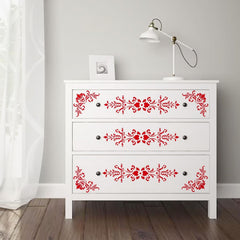 floral lace stencil for wall and furniture