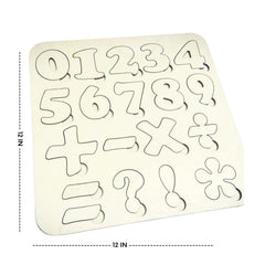 Cliths Wooden Education Puzzle Alphabet & Number Learning Toy Toddler Puzzle for Early Childhood Development Kids