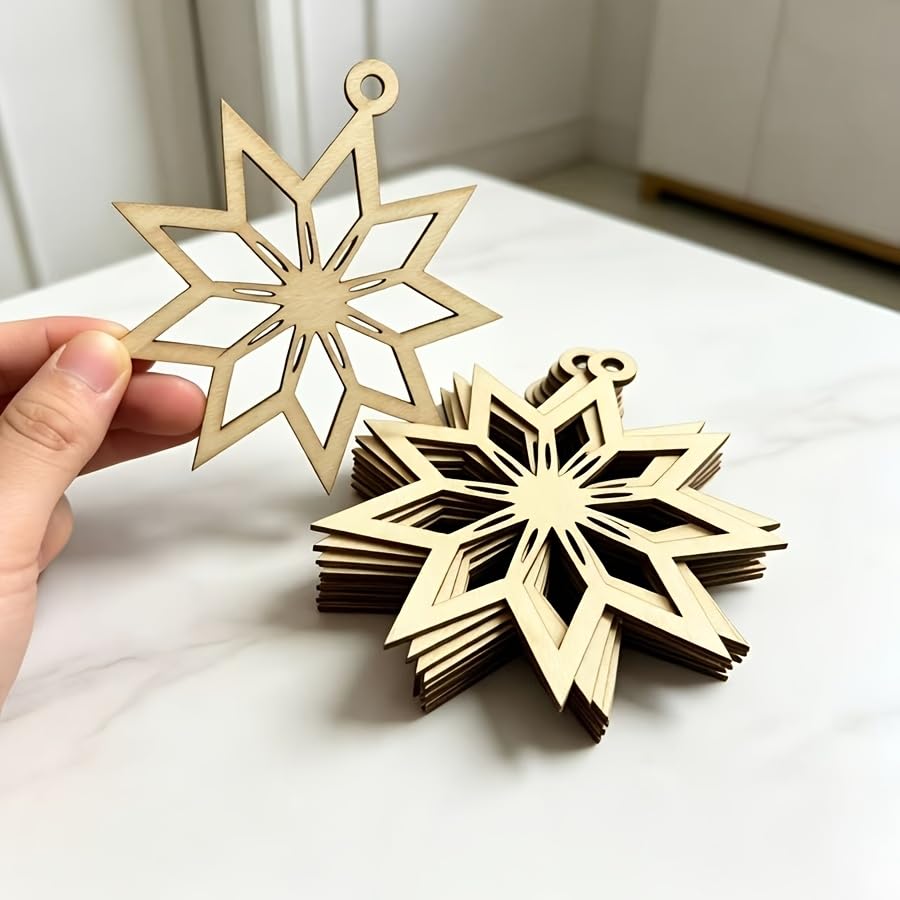 star of david wooden hanging ornaments for diy crafts