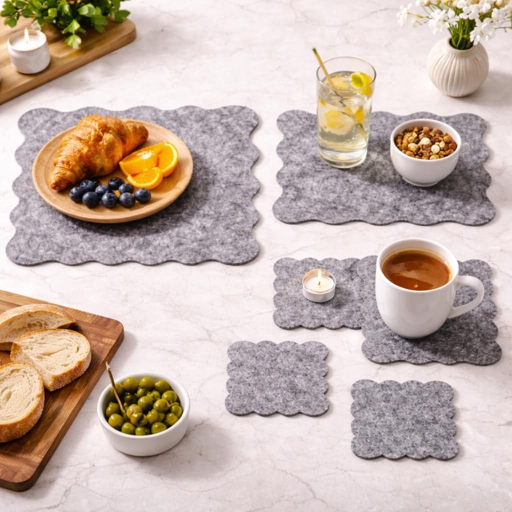 kitchen dining table placemats with coasters