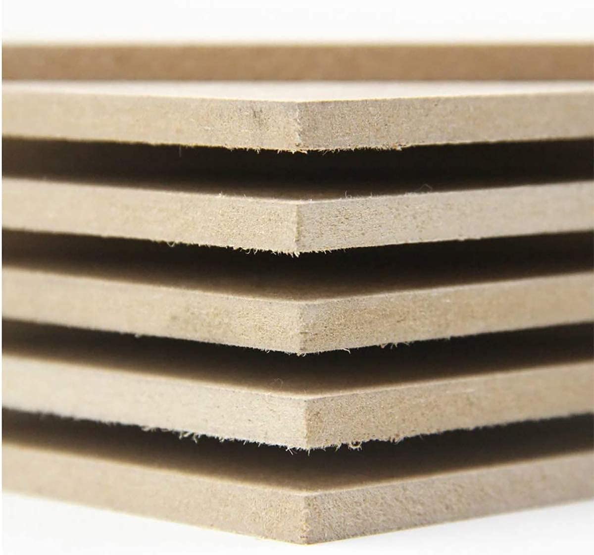 Stack of cardboard sheets with a white background