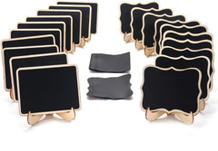 Set of small blackboards with stands on a white background