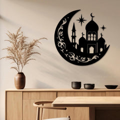 crescent moon mosque wall decor