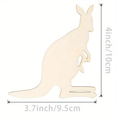 Unfinished animal wood ornaments