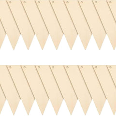 Set of beige banner flags on a white background