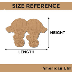 Size reference chart for American Elm with dimensions labeled on a beige background