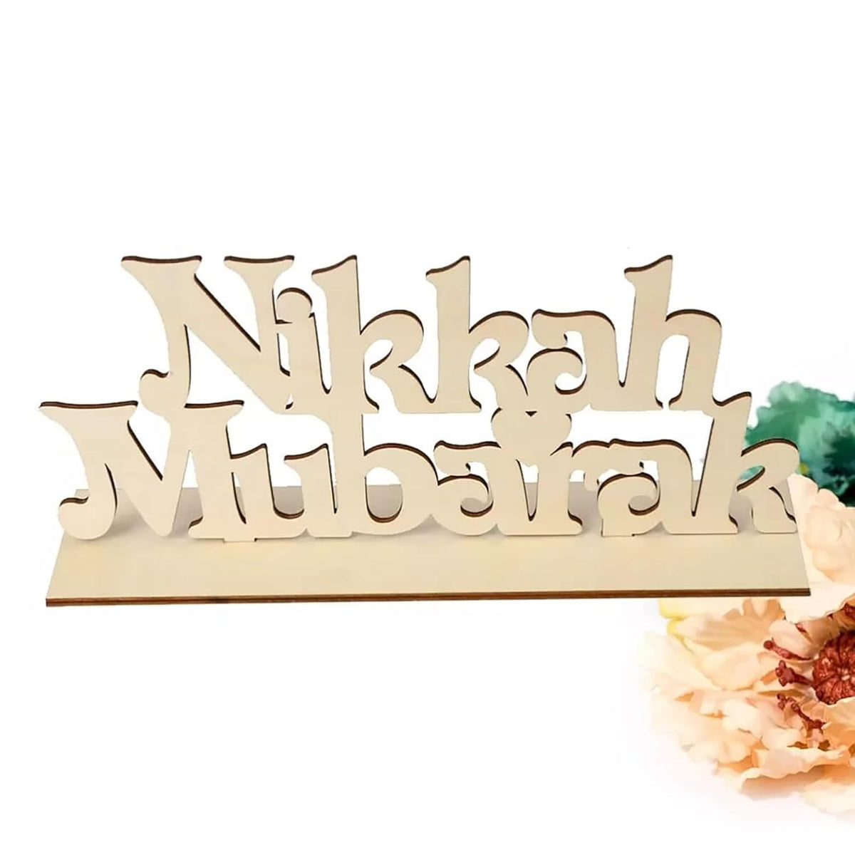 Cliths Nikah Mubarak Table Decor Islamic Wedding Decoration Ramadan Nikkah Celebration Ornament Gift for Newlyweds