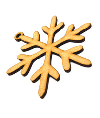 Snowflake-shaped cookie with black outline on a white background