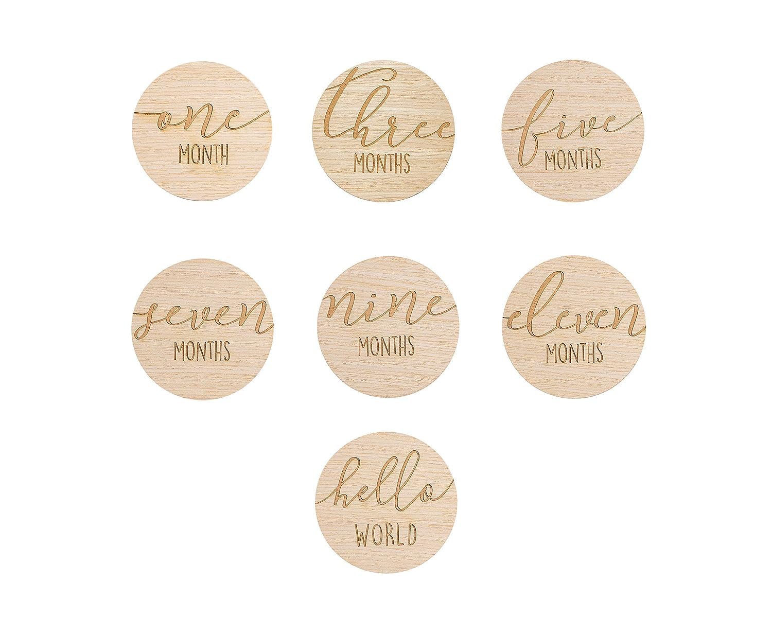 wooden baby milestone plaques