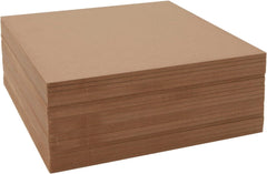 Stack of brown cardboard sheets on a white background