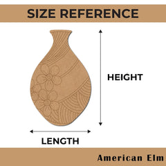 American Elm Pack of 2 Wooden Flower Vase Pre-Marked MDF Craft Shapes, DIY Home Decor Vase Cutouts | Unfinished Wood Craft for  Art Projects, 12 Inch