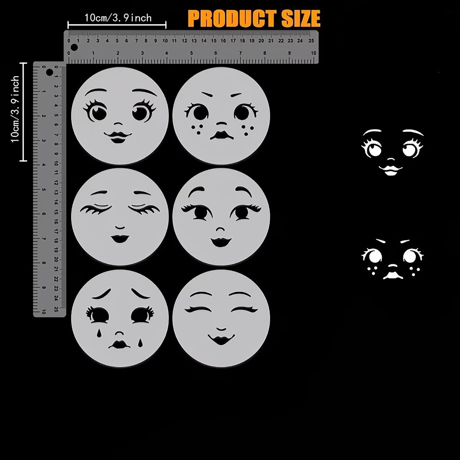 face expression stencil for acrylic painting