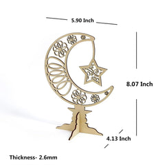 Cliths Ramadan Table Decor Set Islamic Eid Mubarak Wooden Display Home Decoration