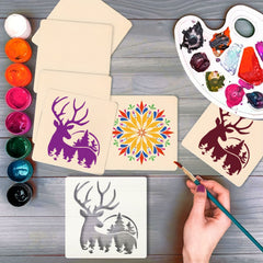 Winter-themed plastic stencil for card making & paper crafts
