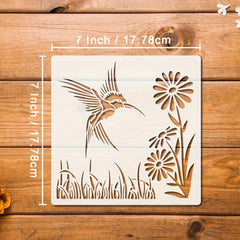 Reusable nature stencil templates for DIY crafts