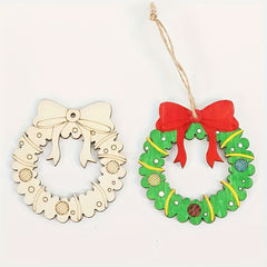 Paintable wooden wreaths