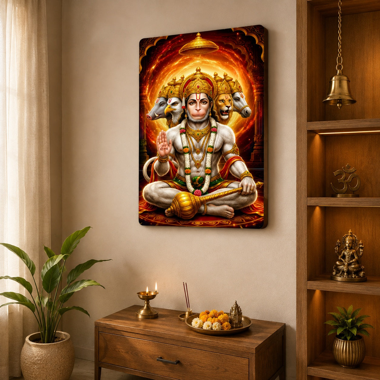 hanuman devotional wall art for home