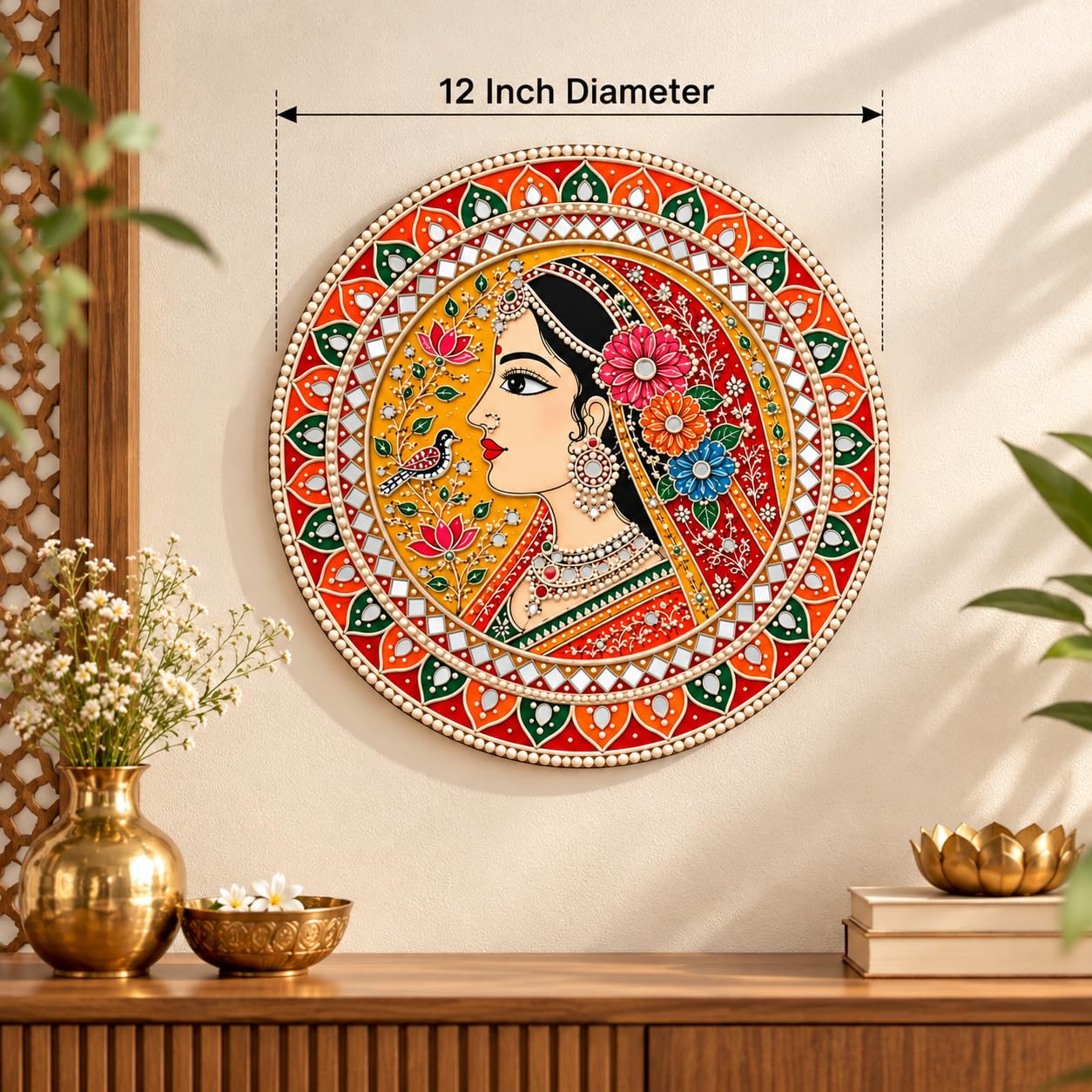 traditional Rajasthani woman wall hanging