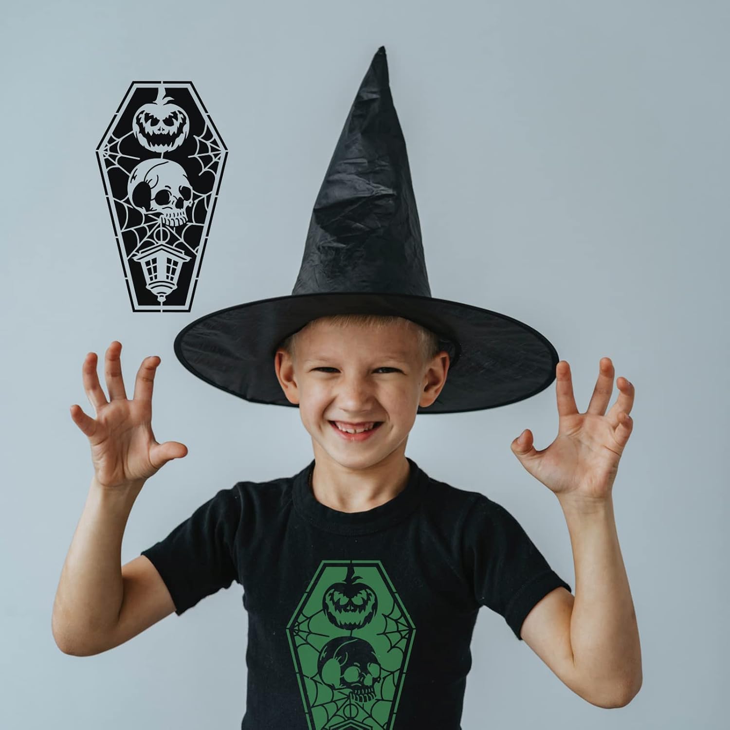plastic coffin stencil for crafts