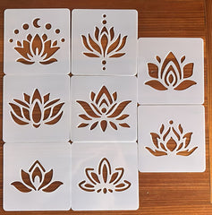 lotus layering stencils for diwali rangoli painting and festive art and craft projects
