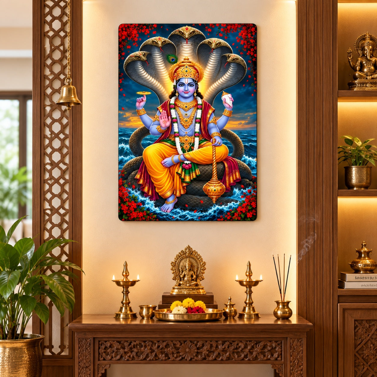 religious wall art for mandir room