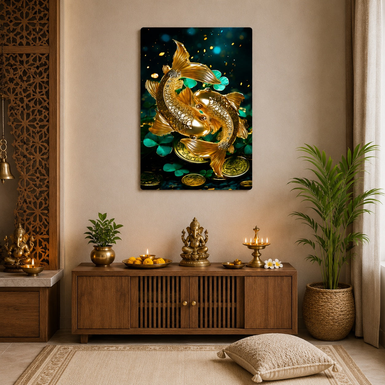 decorative koi fish wall hanging for home