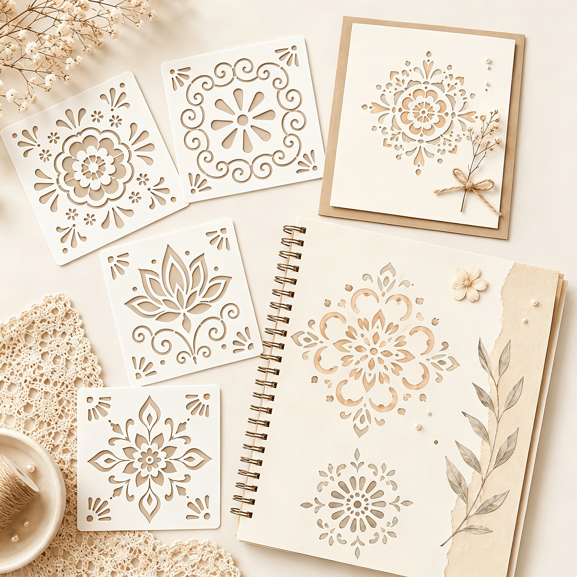reusable wall stencil for diy art and craft