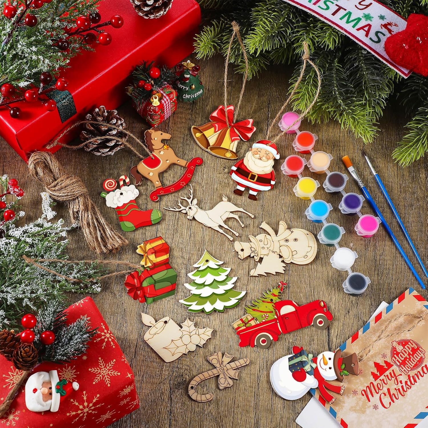 wood shapes for holiday craft projects