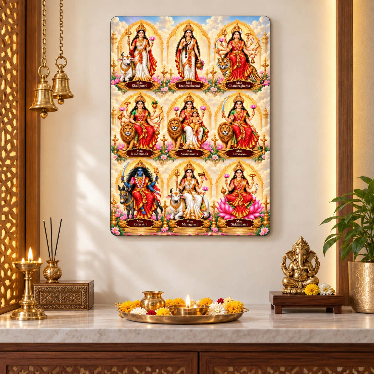 Navdurga painting for Dussehra decoration