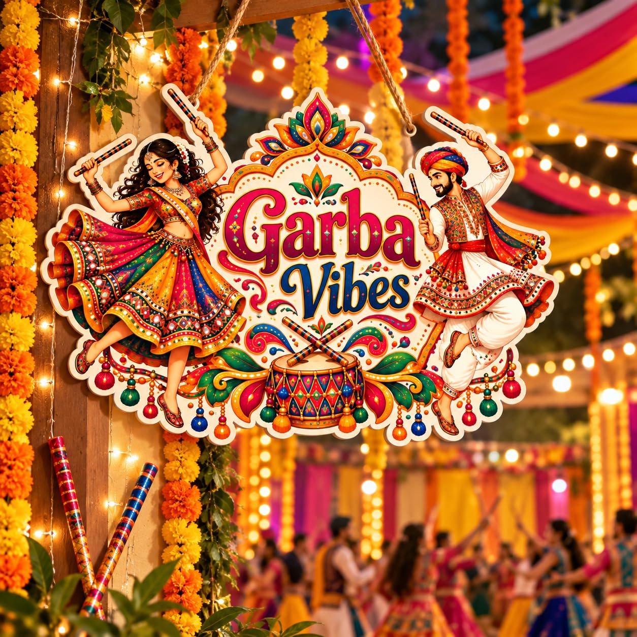 Gujarati Garba festival home decoration