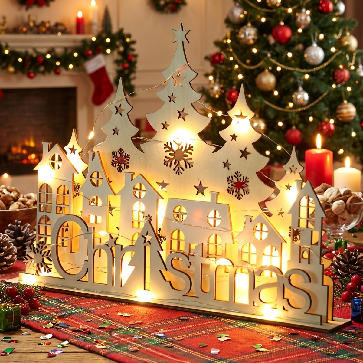 Christmas home decoration items for table
