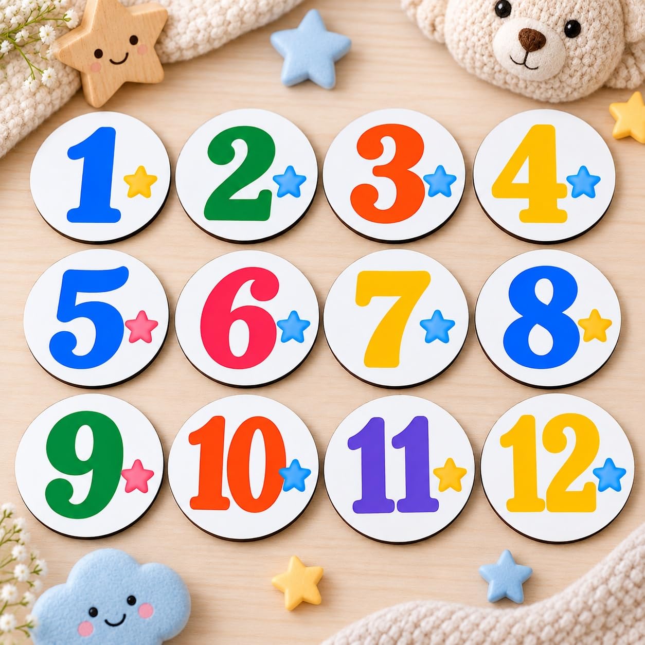Baby growth milestone board for monthly pictures