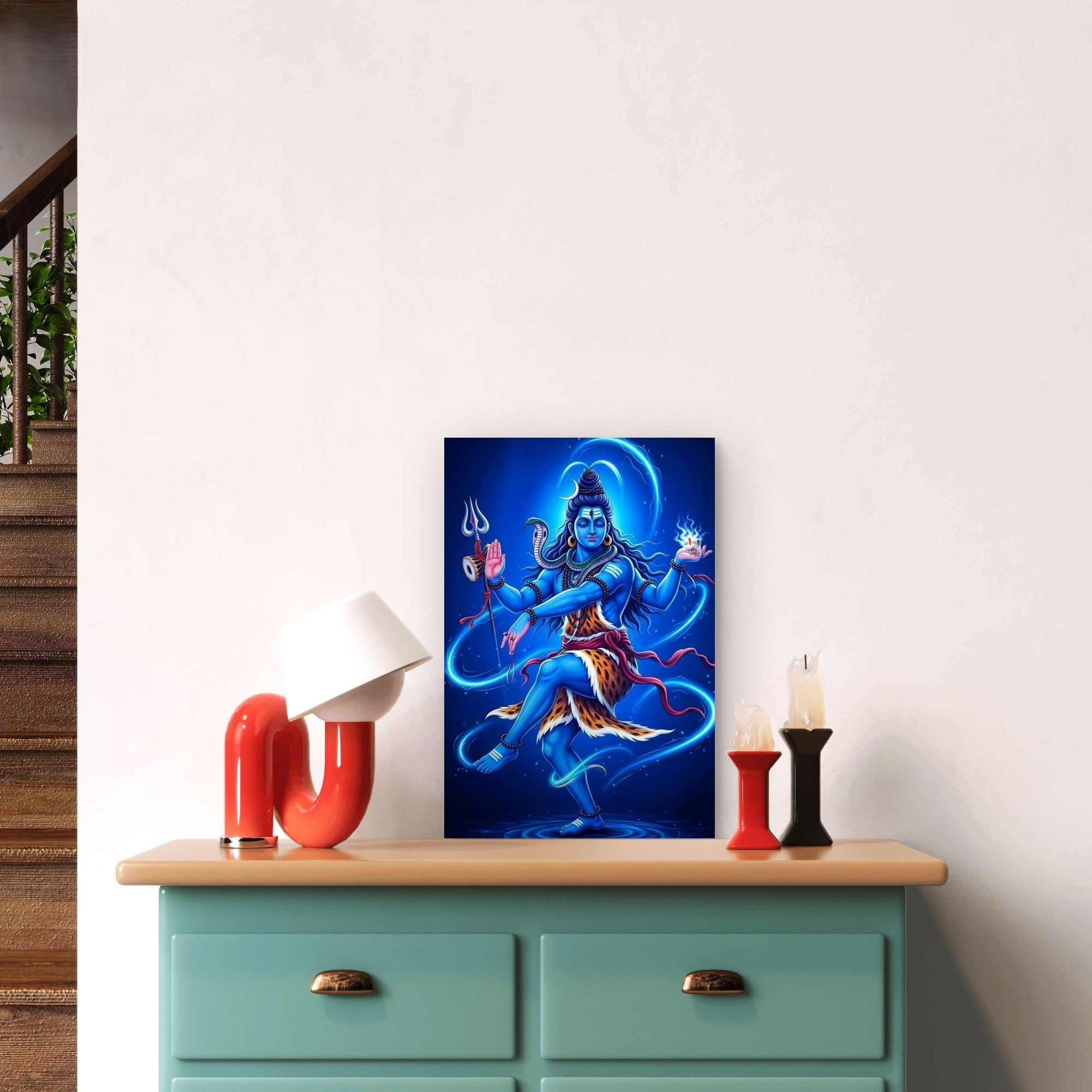 decorative Lord Shiva Nataraja wall art for home temple interior