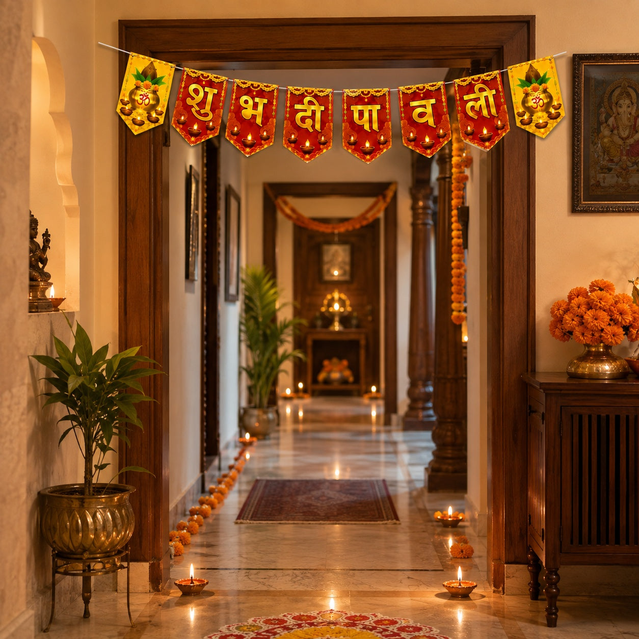 Diwali entrance decoration for home