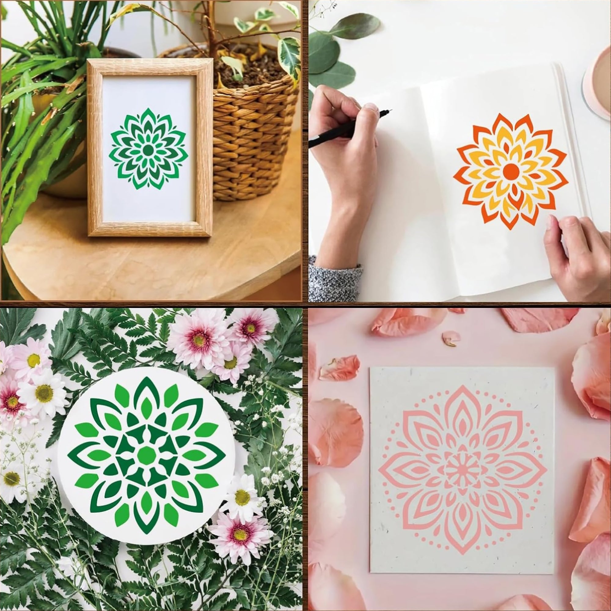 diwali rangoli stencil templates for home entrance decoration