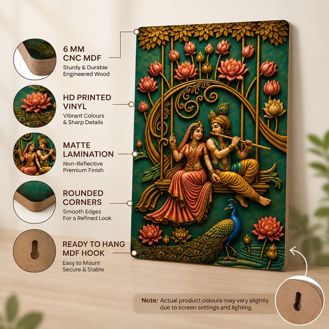 Lord Krishna Wall Art for Home Decoration