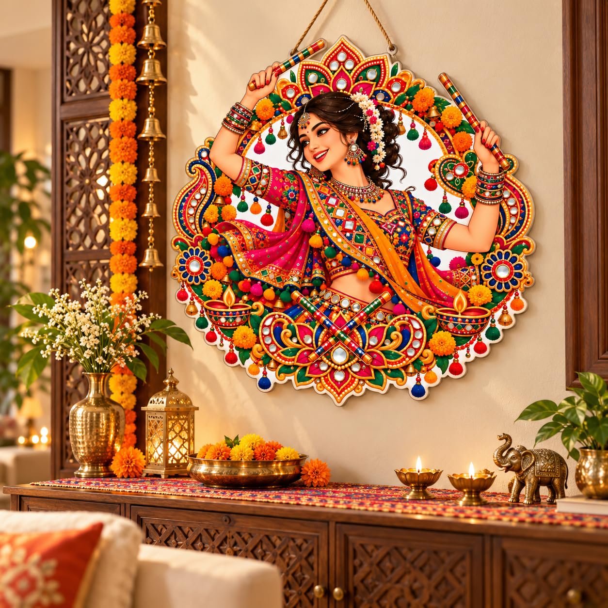 Garba festival home decoration