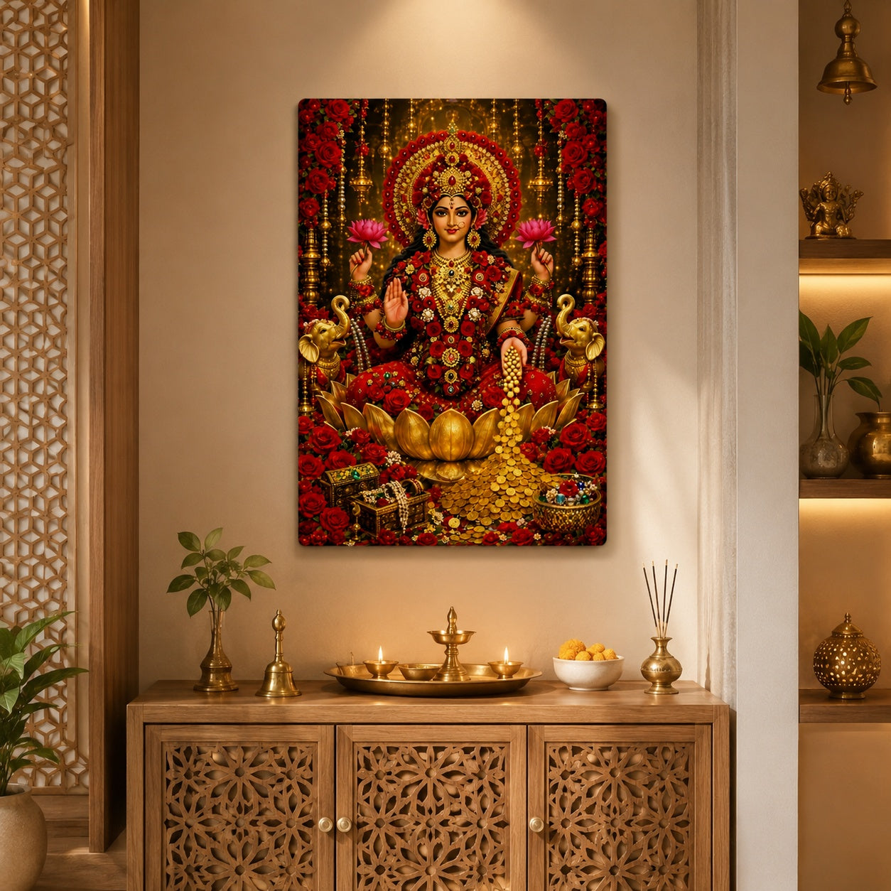 Lakshmi Mata wall decor for home temple