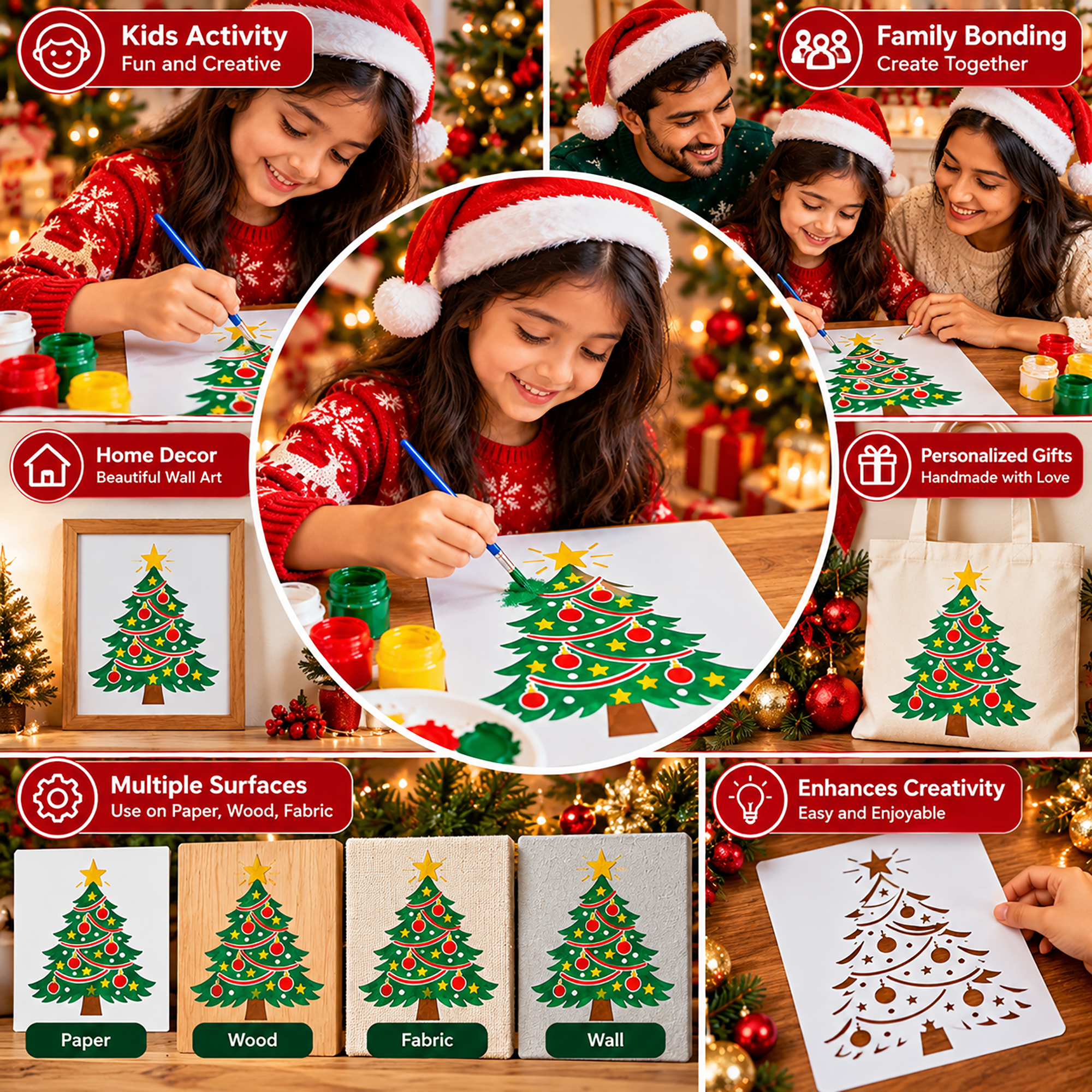 christmas tree stencil for canvas