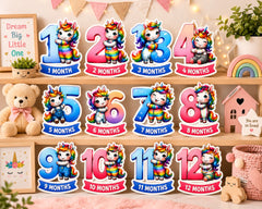 monthly baby milestone cards pack of 12
