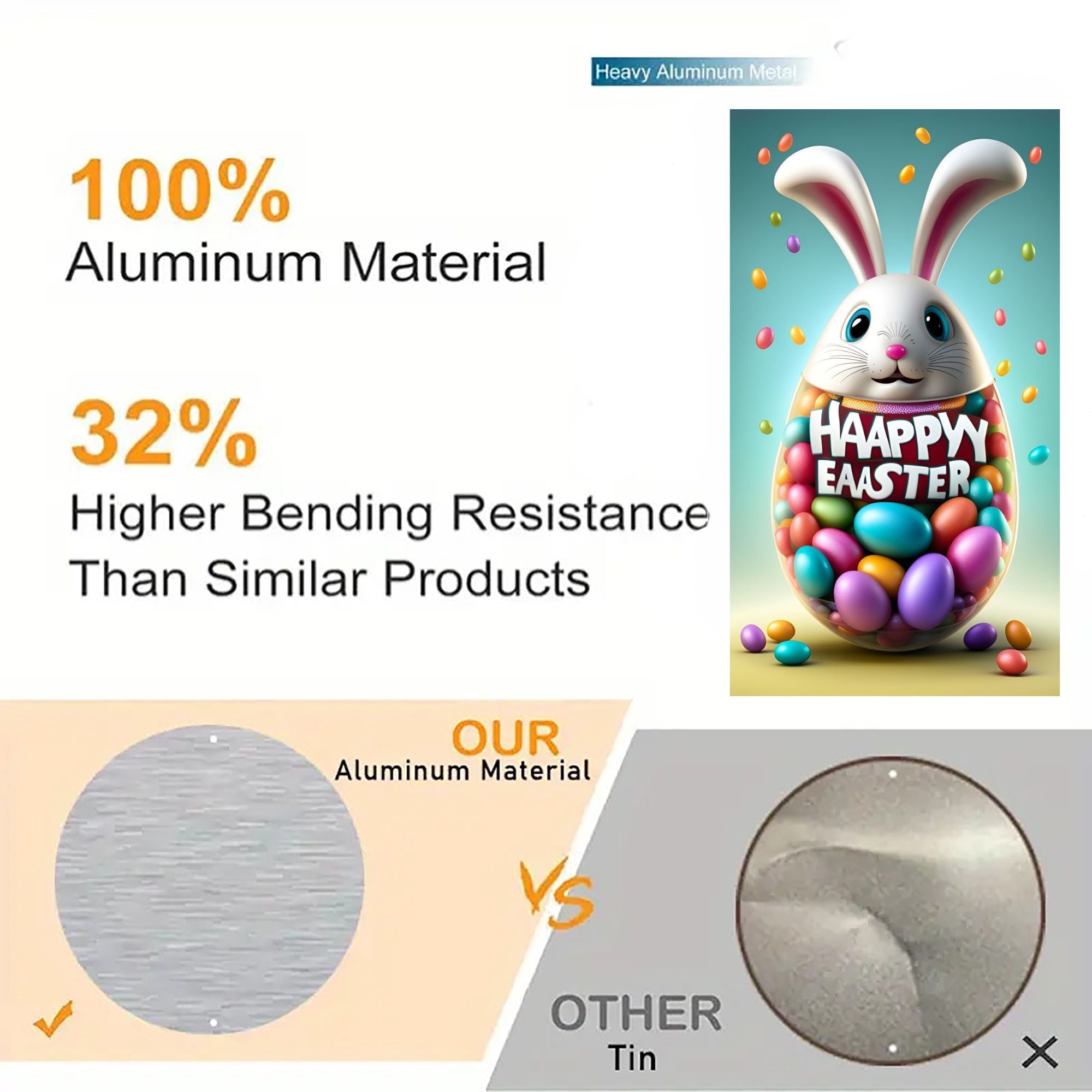 waterproof metal wall art easter