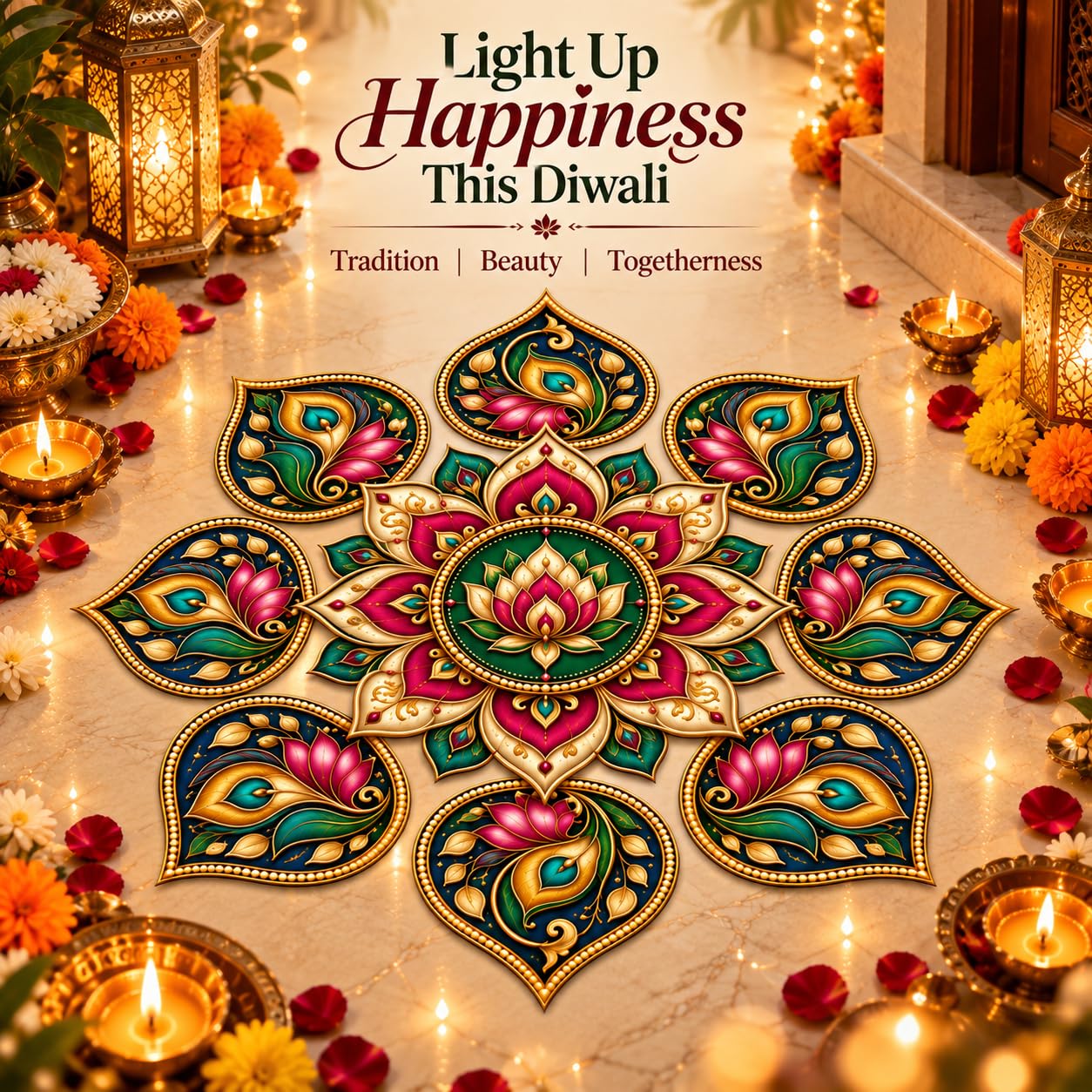 MDF rangoli pieces for Diwali