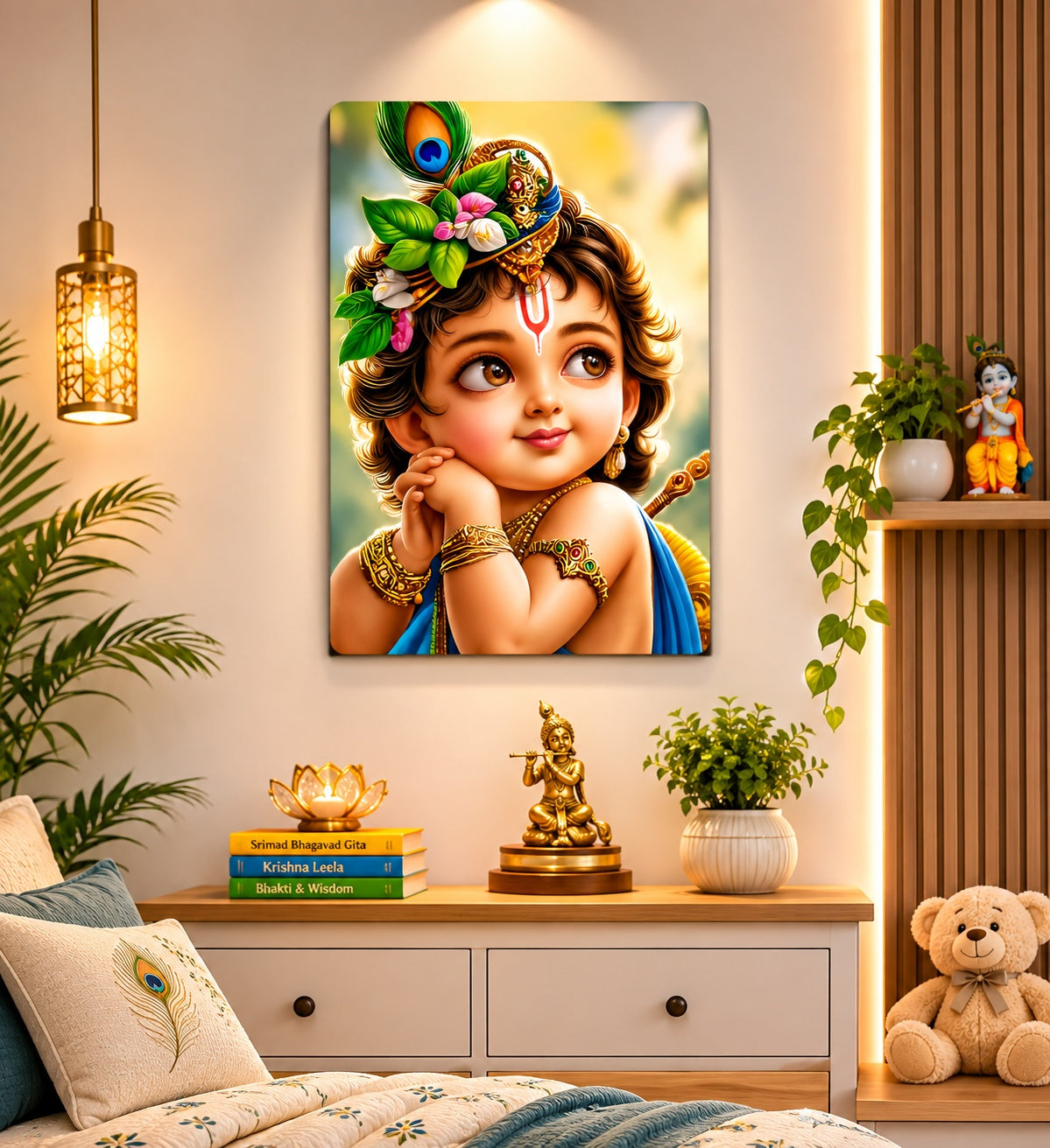 Krishna devotional wall hanging